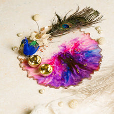 Peacock Resin Pooja Thali 6