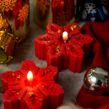 Scented Christmas Snowflake Candles (Set of 2)