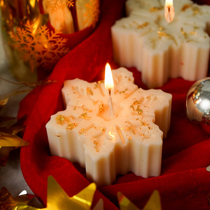 Scented Christmas Snowflake Candles (Set of 2)