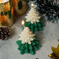 Scented Christmas Tree with Snow Covered Candles (Set of 2)