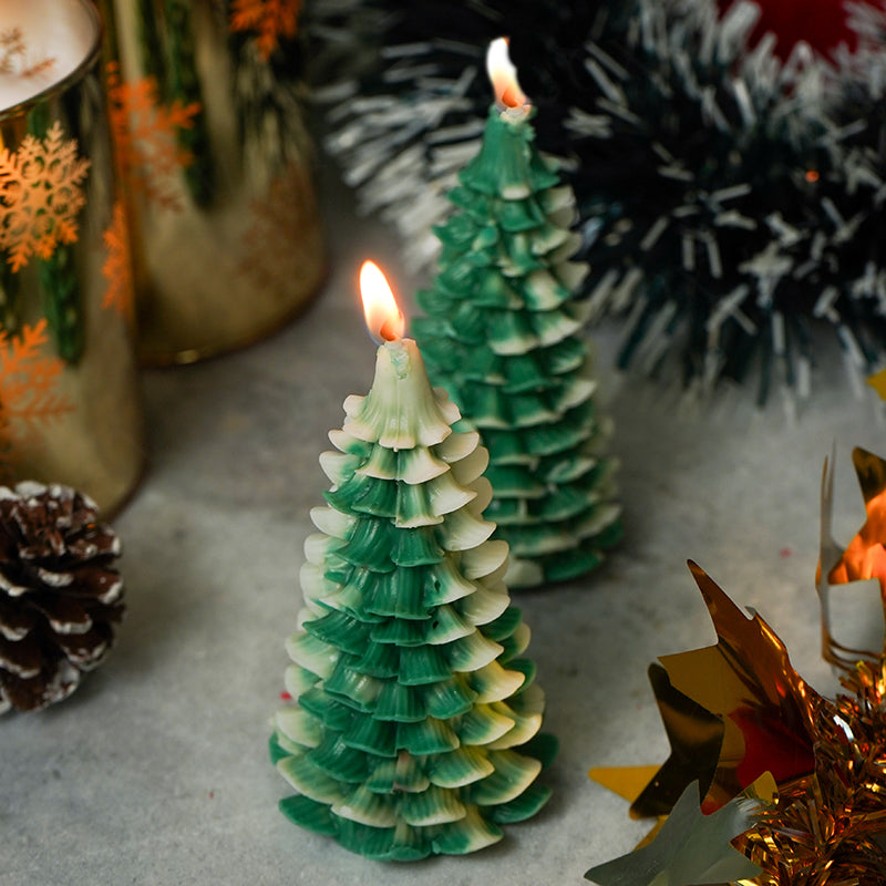 Scented Christmas Tree Candles (Set of 2)