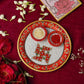 Decorative Round Marble Pooja Thali 6"