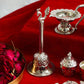 Elegant Silver Pooja Thali Set