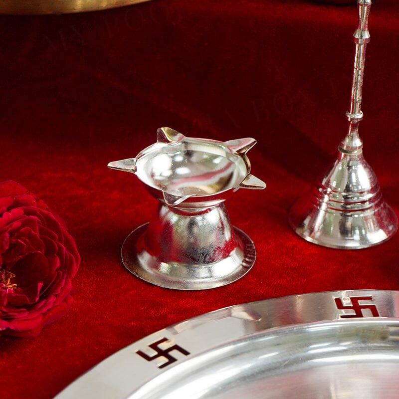 Exclusive Silver Pooja Thali Set