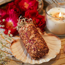 Rose Petals Sage Smudge Stick