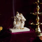 Graceful Radha Krishna Gold Plated Marble Idol