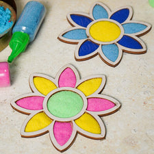 DIY Flower Pattern Rangoli Design Stencil 6 (Set of 2)