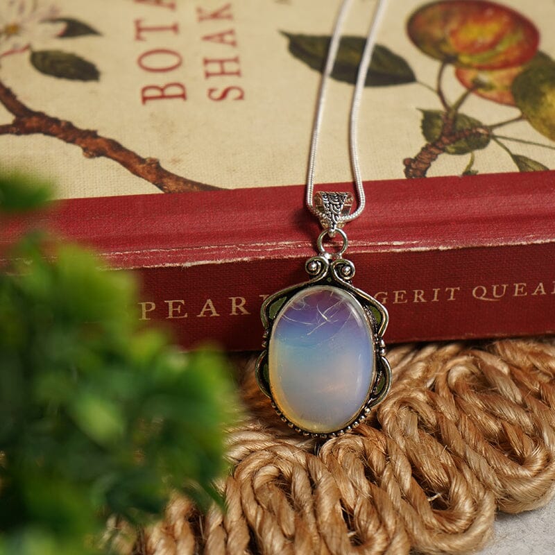 Natural Opal Pendant Necklace