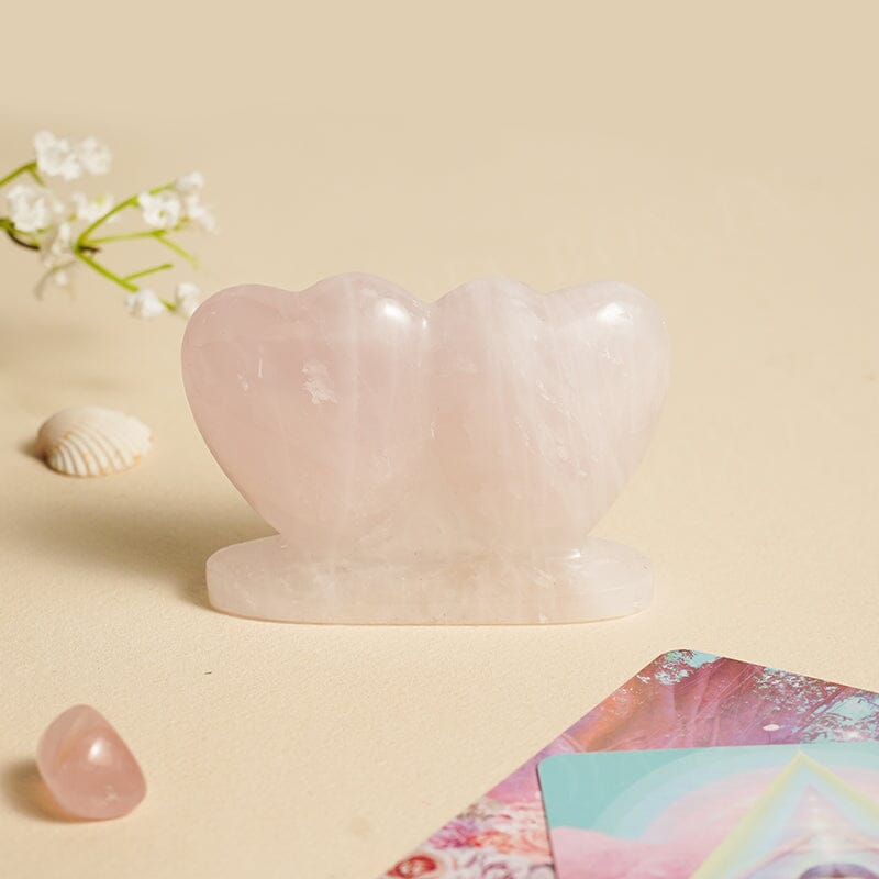 Rose Quartz Sweet Heart Showpiece