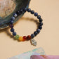 Lapis Lazuli 7 Chakra Bracelet with Hamsa Charm