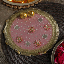 Light Pink Pooja Thali 8''