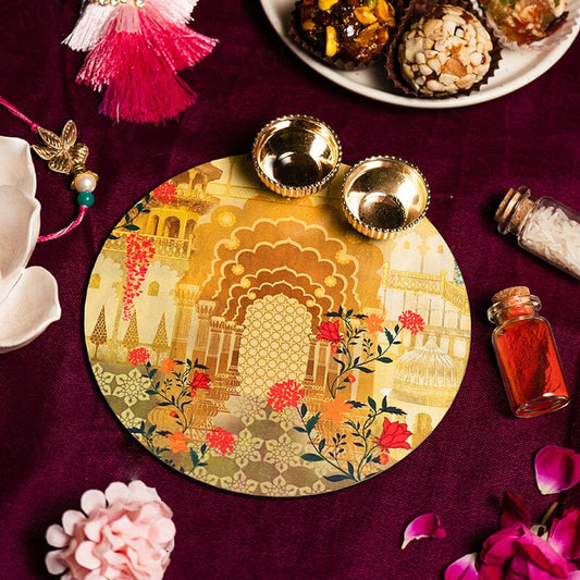 6 Mahal Roli Akshat Pooja Thali