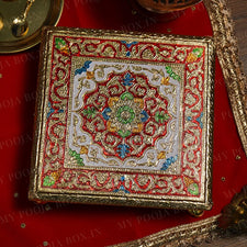 Kumudini Meenakari Pooja Chowki 20cm