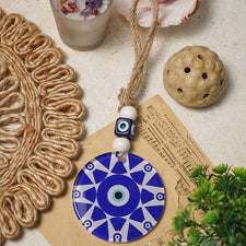 Feng Shui Motif Jute Evil Eye Hanging