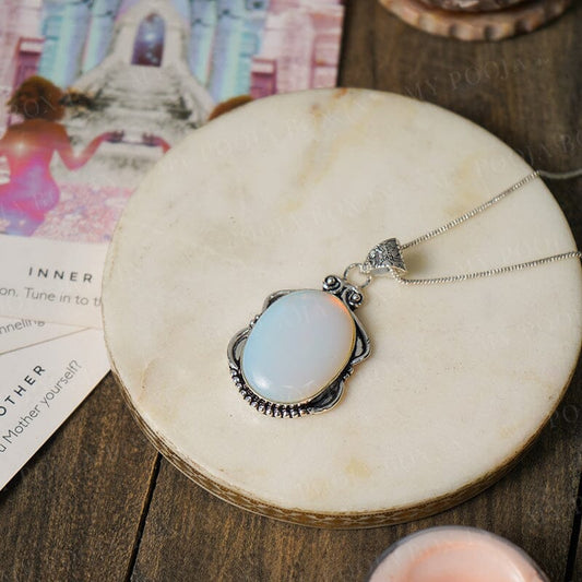 Natural Opal Pendant Necklace