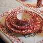 Red Mehrab Dinner Set 37 Pc