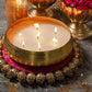 Gold Finish Luminous Scented Candle Urli