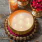 Gold Finish Luminous Scented Candle Urli