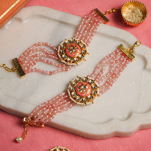 Kundan Queen Bracelet Bhabhi Rakhi