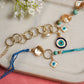 Evil Eye Charm Bhaiya Bhabhi Bracelet Rakhi