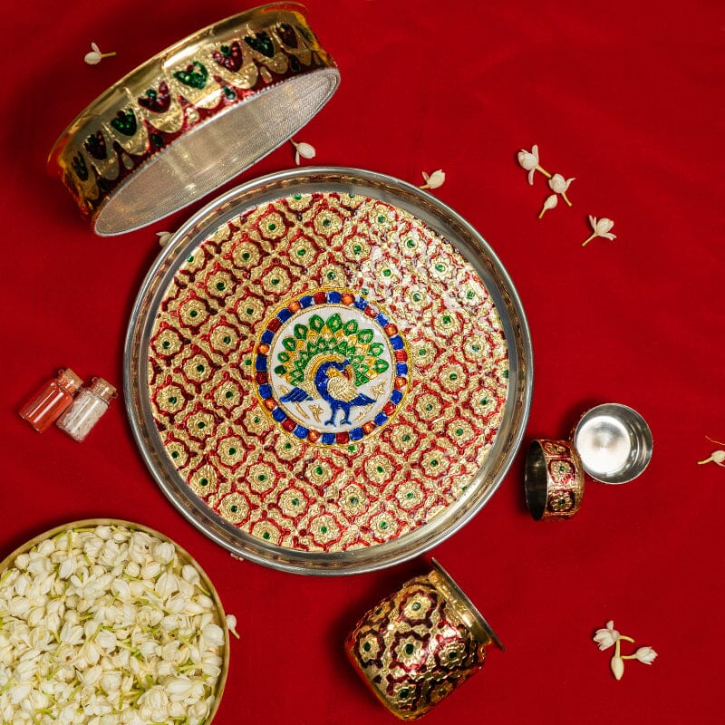 Meenakari Karwa Chauth Thali Set