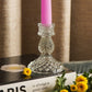 Glass Pillar Press Candle Stand 4Inch