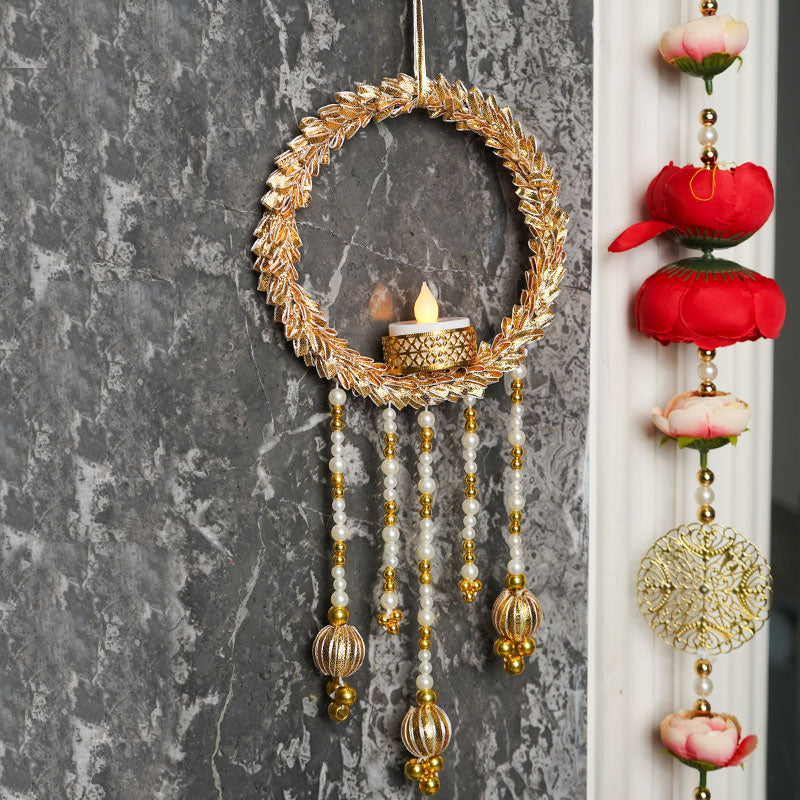 Jhumka Hanging T-light Holder Set Of 2