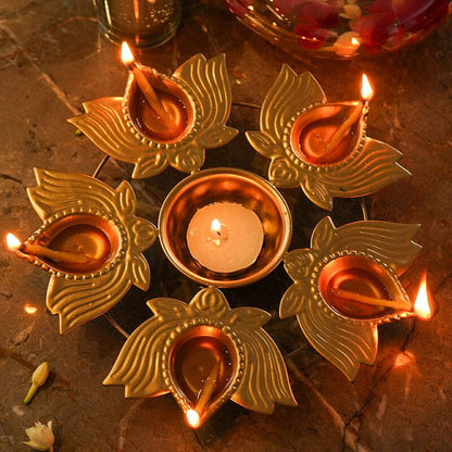 Mini Lotus Diya Urli/T-light Holder