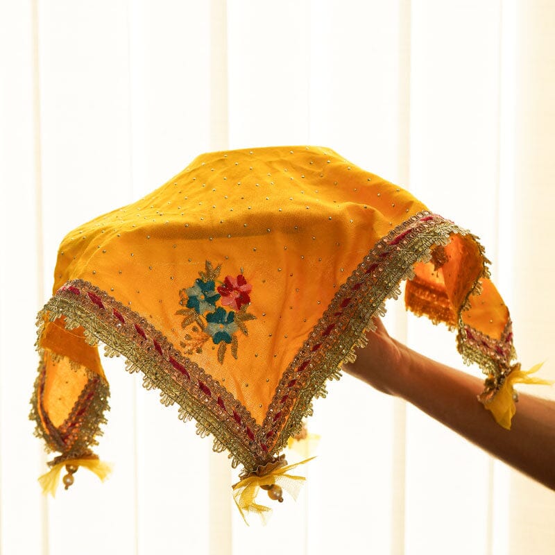 Sunlit Blossom Yellow Thali Cover