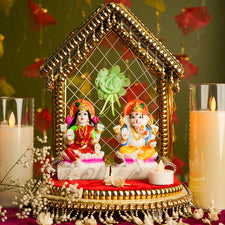 Marble Laxmi Ganesh idol for Gift/Puja