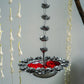 Luxury Floral Silver Finish Hanging Urli