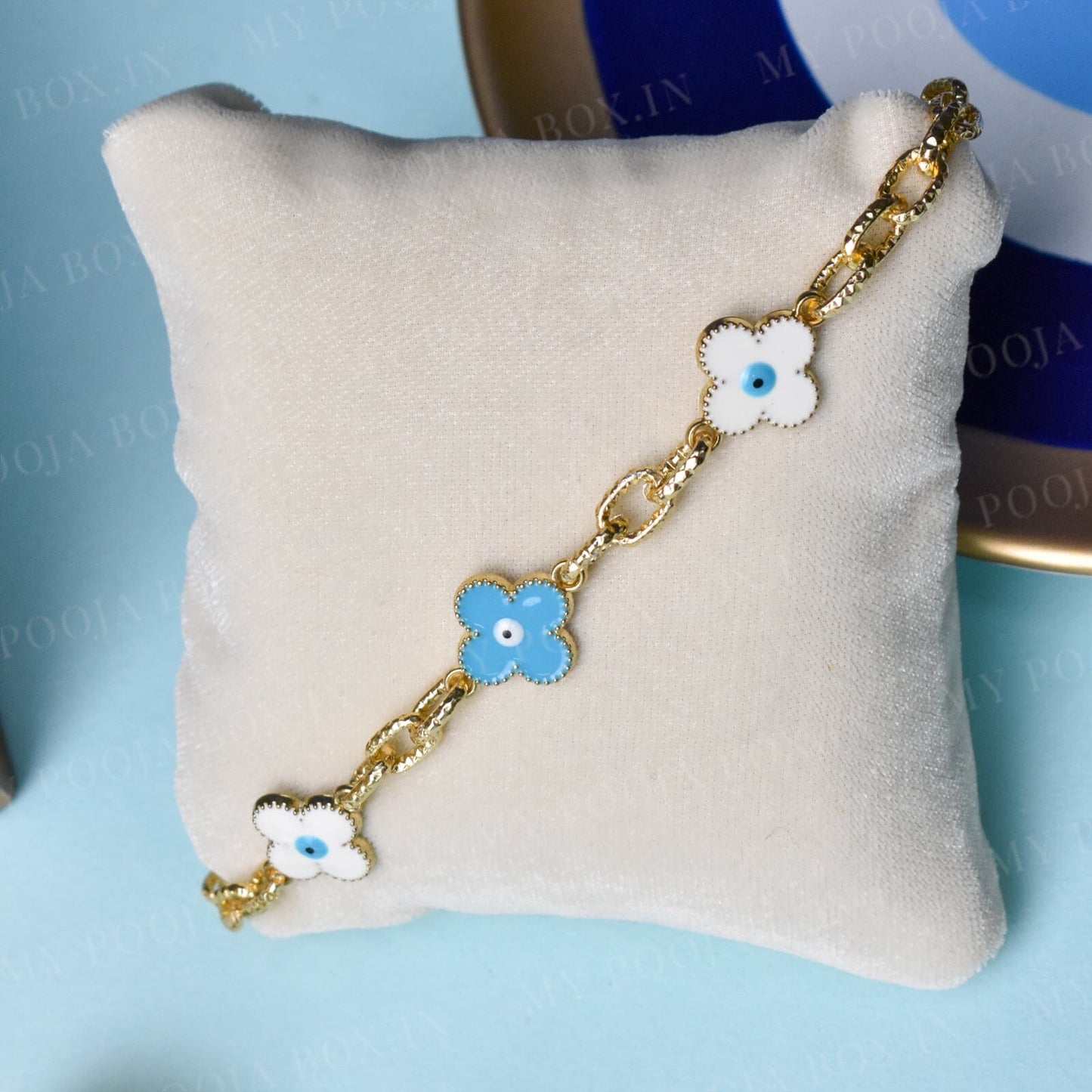 Floral Evil Eye Bracelet Rakhi