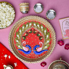 Royal Peacock Pooja Thali Set