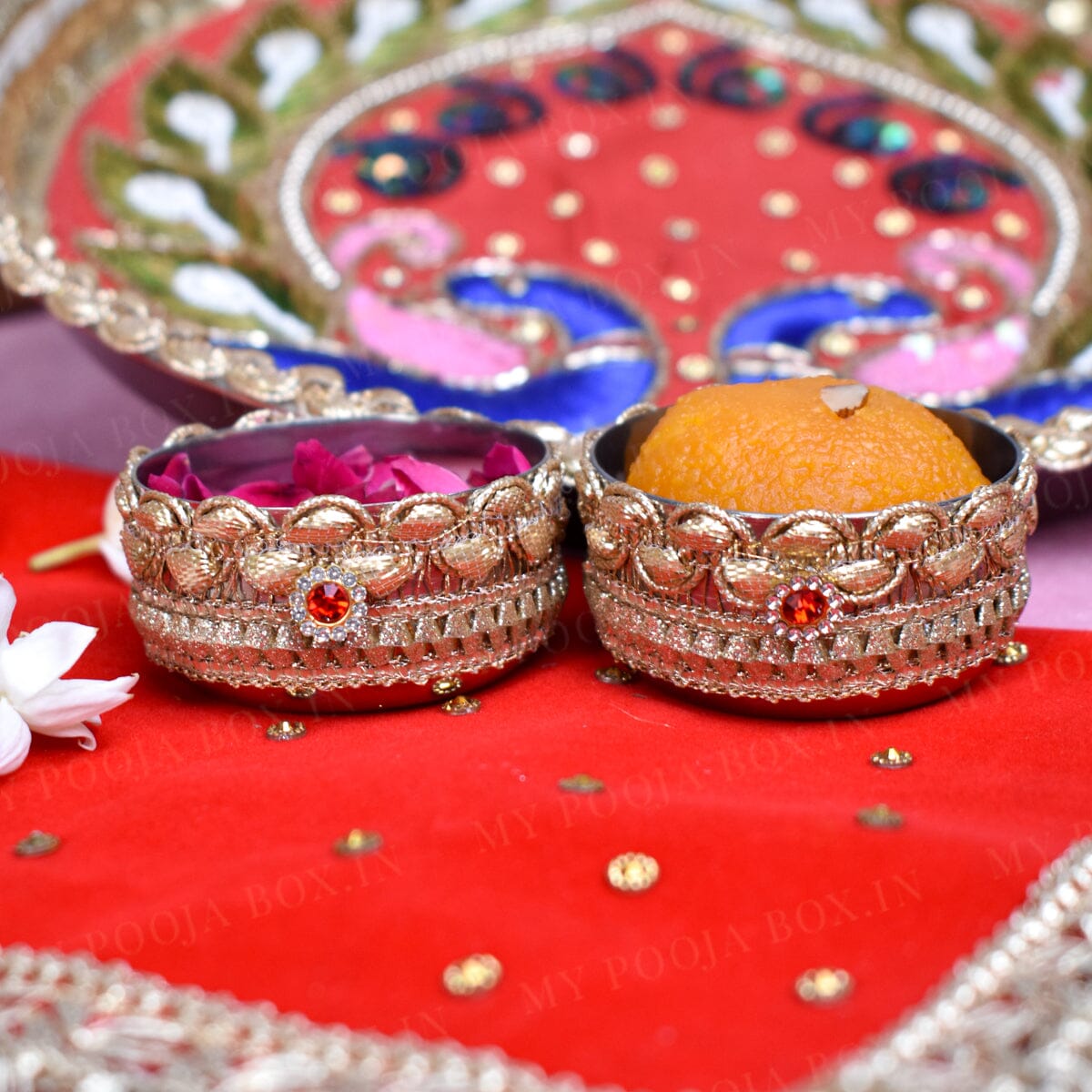 Royal Peacock Pooja Thali Set