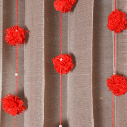 Handmade pompom door hanging decoration