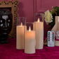 Flameless LED T-Light Pillar Candles With Remote (Set of 3)