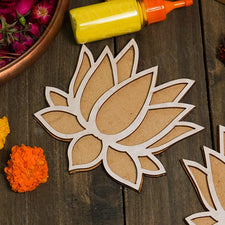 Lotus Pattern Rangoli Design Stencil 6