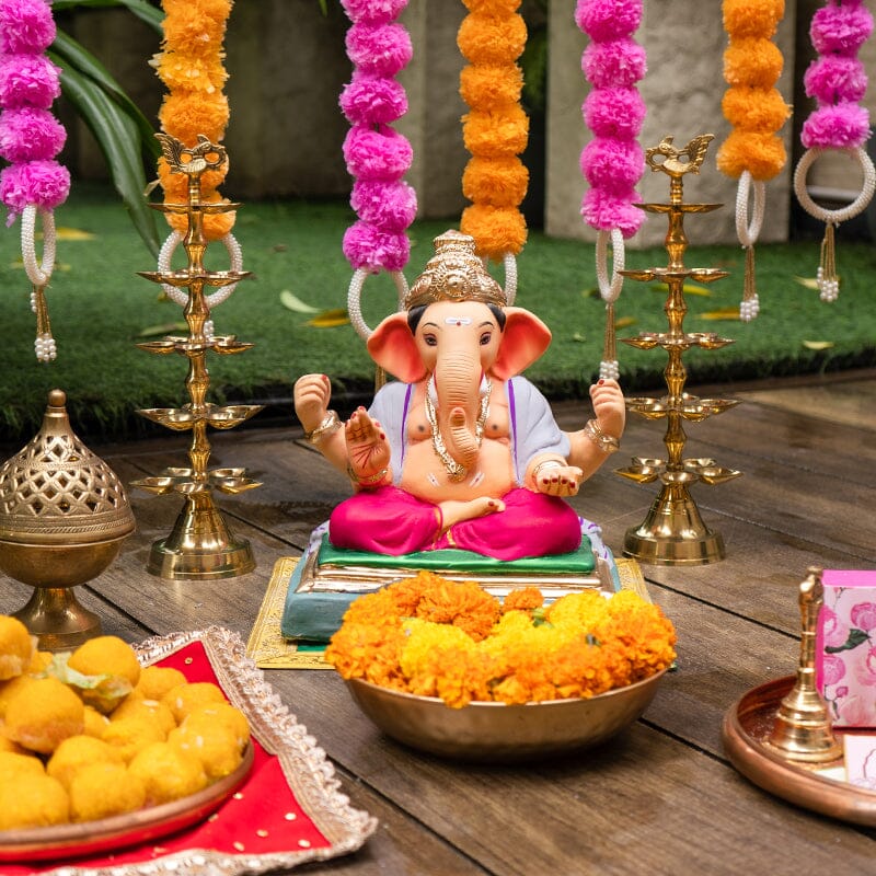 Buy 1FEET Eco-Friendly Dagdusheth Ganapati | Plant-A-Ganesha Online in ...