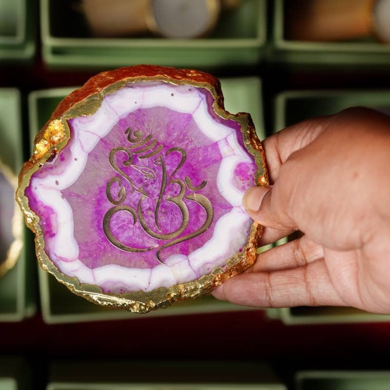 50 X Agate Ganesha Gift Boxes | Bulk Gifting - Diwali / Auspicious Occasion