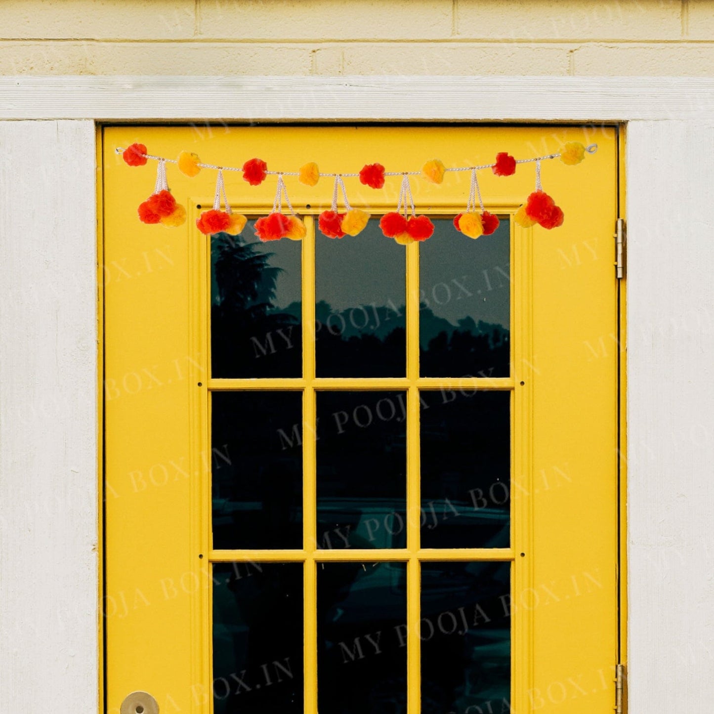 Handmade Pompom Bandanwar Door Hanging