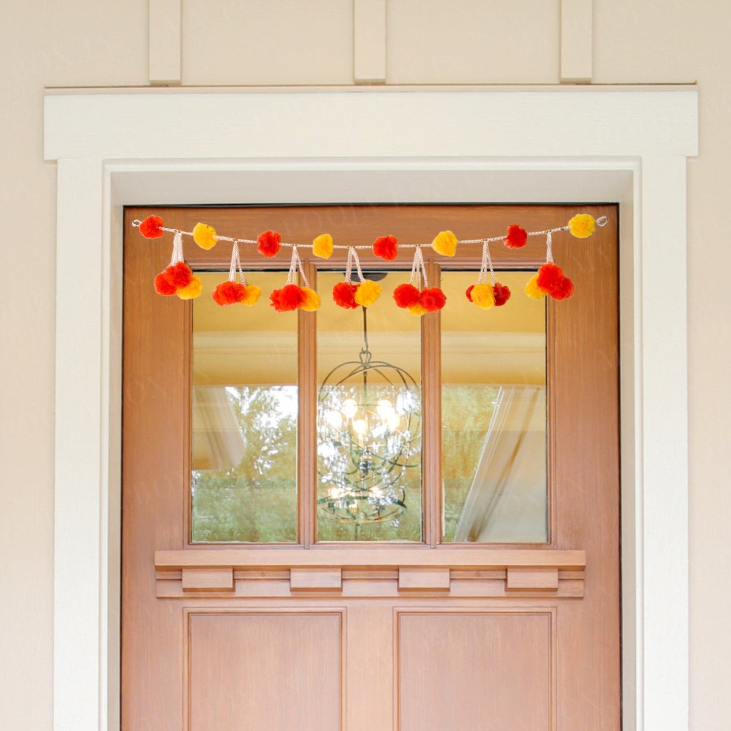 Handmade Pompom Bandanwar Door Hanging