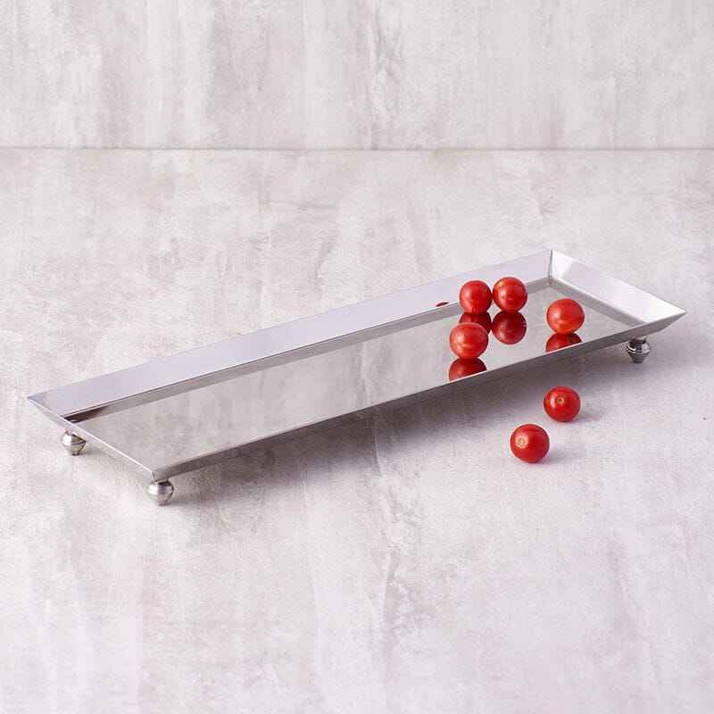 Long Steel Rectangular Platter Dish