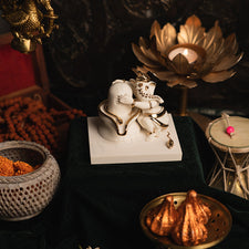 Divine Ganesha with Shivling Marble Idol