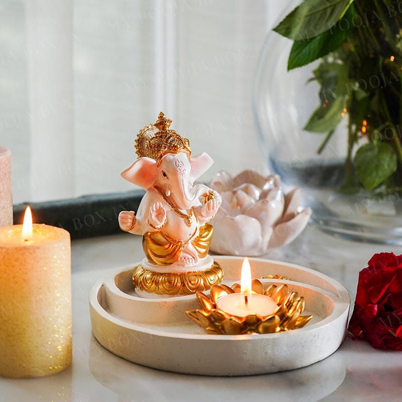 Beautiful Ganpati Incense & T-light Holder