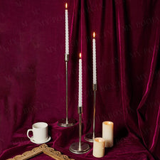 Candle Stand set of 3 Silver