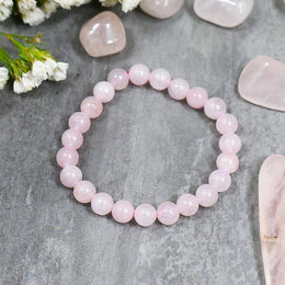 Buy Rose Quartz Crystal Healing Bracelet | Love Stone Online in India ...