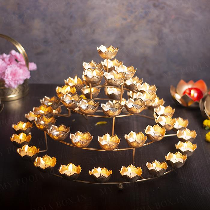 Eye Catching Rangoli Diya/Tealight Stand