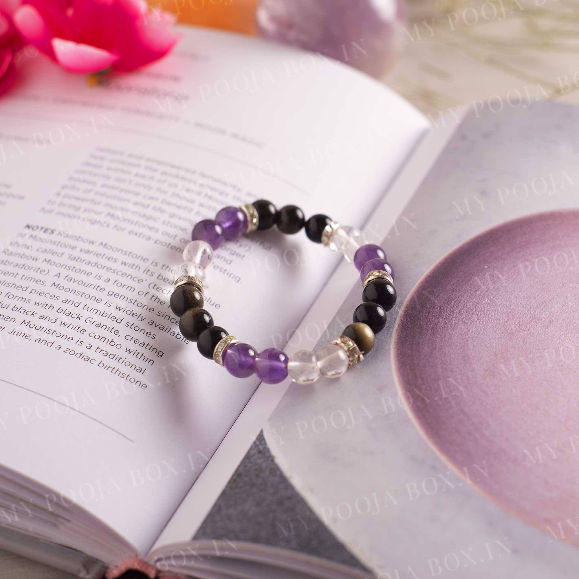 Aquarius Zodiac Crystal Bracelet