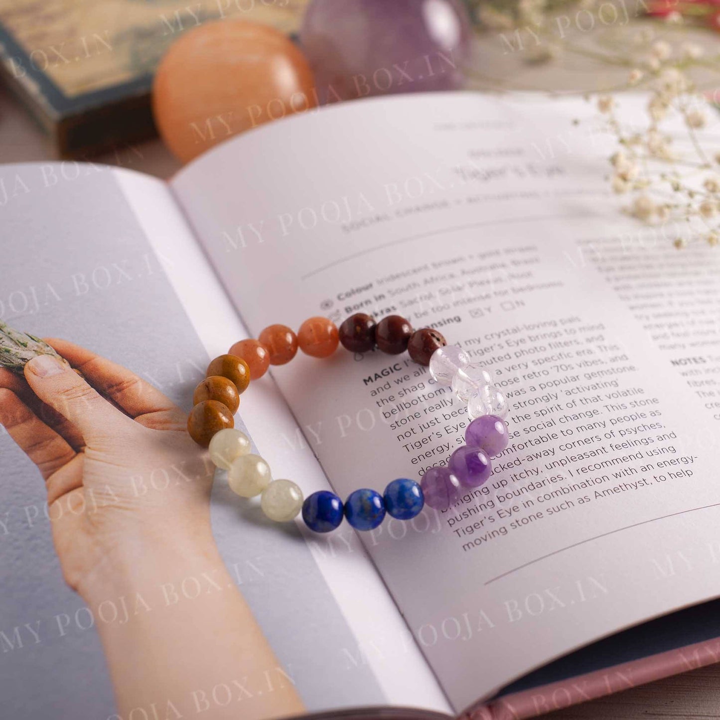 7 Chakra Bracelet with Infinity Charm - Tiara Crystal Shop
