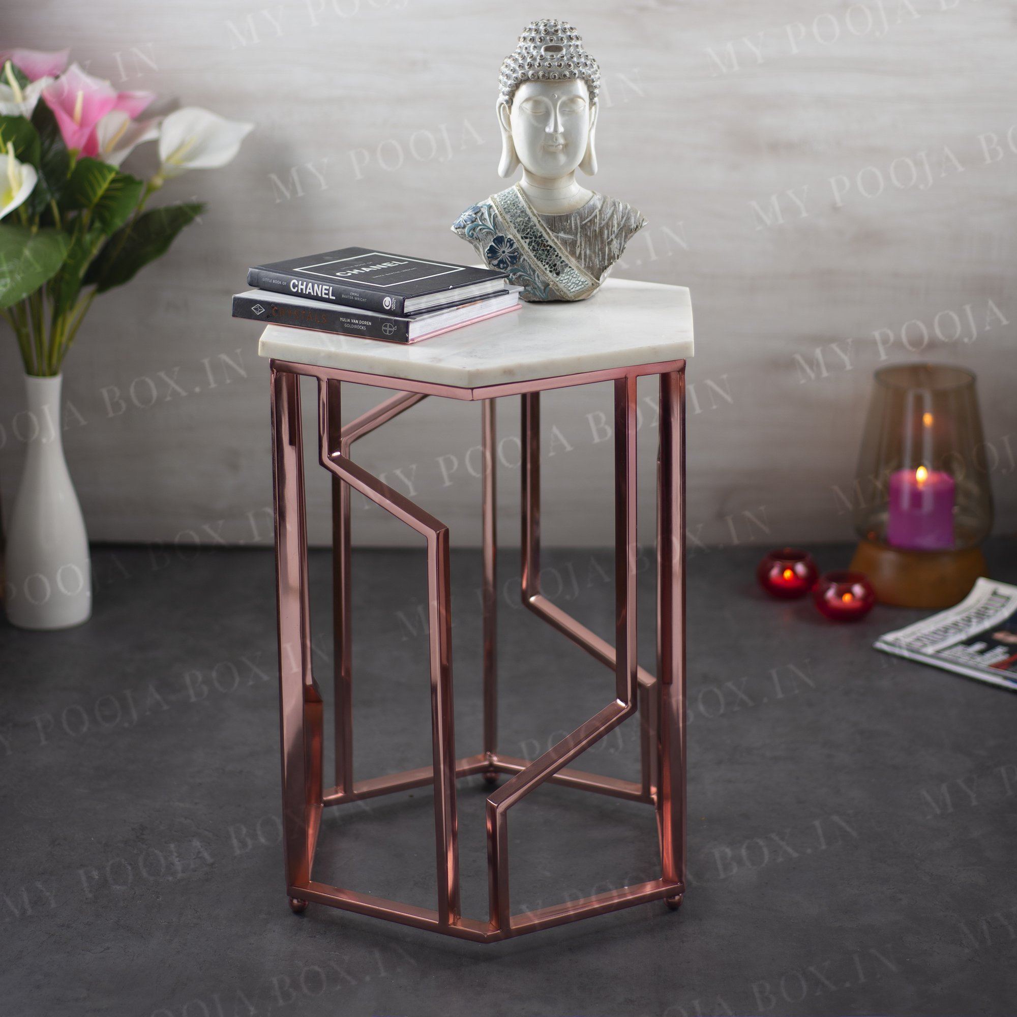 Marble Top Side Table